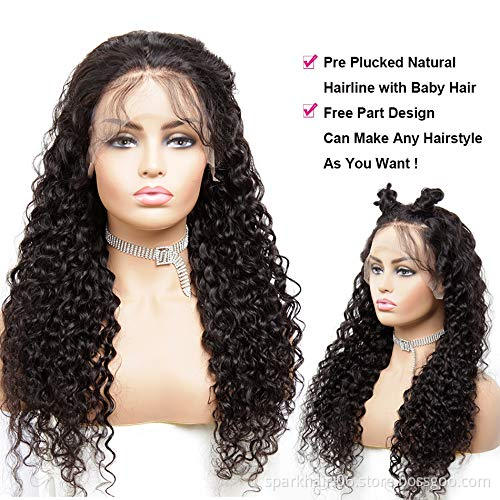 Cheap Wholesale human hair Wig Brazilian Virgin Human Hair Transparent Lace Frontal Closure Wig For Women